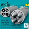 RESKIT RS32-0534 LAU-10 ZUNI rocket launcher for US Army & Navy (2 pcs) (A-1, A-4, A-6, A-7, A-10, A-37, AV-8, TF-9J, OV-1, OV-10, F-4, F-5, F-100, F-14, F-16, F/A-18, Su-25) (3D Printed) (1/32)